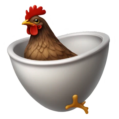 LITTLE CHICKEN IN THE SANITARY VESSEL sticker