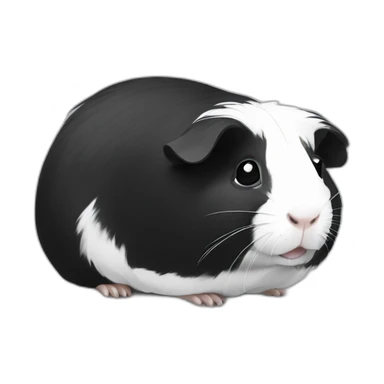 Guinea pig black and white sticker