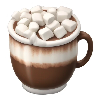 mug of hot chocolate with marshmallows and whipped cream sticker