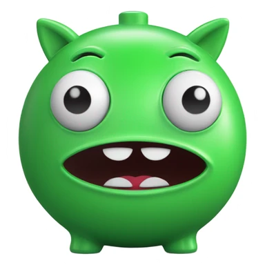 alien green piggy bank money  sticker