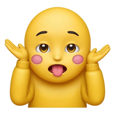an emoji sticking its tongue out with its hands on the side of the face  sticker