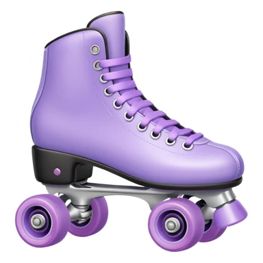 Realistic pastel lavender roller skate  sticker