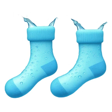 socks with water drop sticker