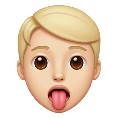 awkward tongue out sticker