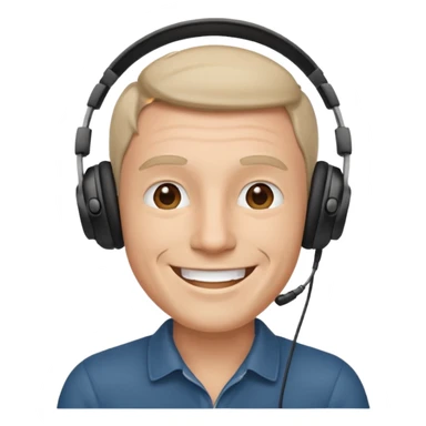 Happy man with headphones . make this pic sticker