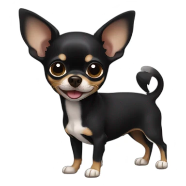 Dark chihuahua lick sticker