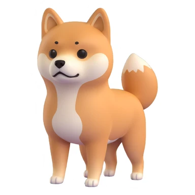 shiba inu standing, sad sticker