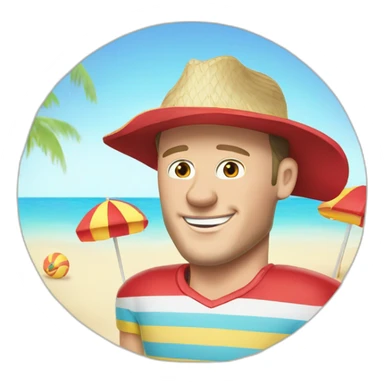 Jonathan Toews as a beach bum  sticker
