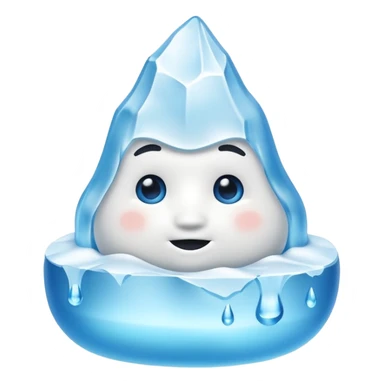A 3D iceberg in Apple Memoji style
 sticker