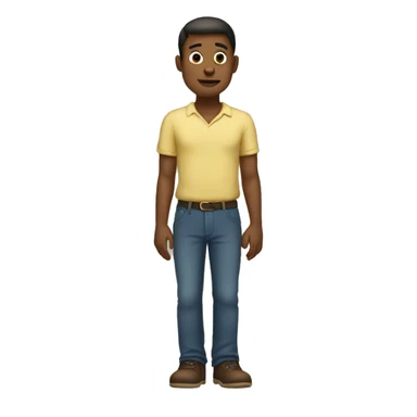 He is standing on his feet and putting his hands on his chest. sticker