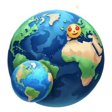 earth and the moon add stars make it less reallistic sticker