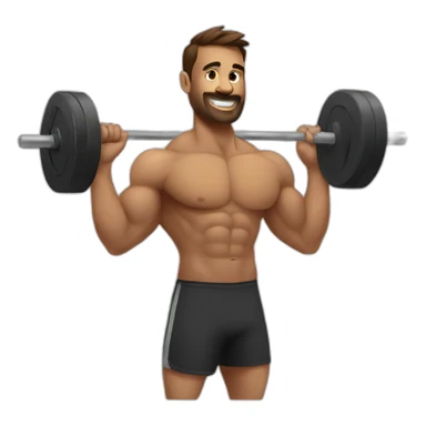 Man practicing CrossFit sticker