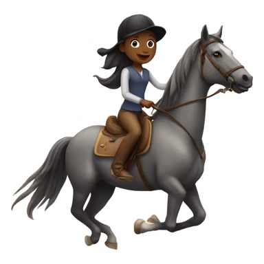 Girl riding a horse sticker