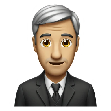 Man with long nose sticker