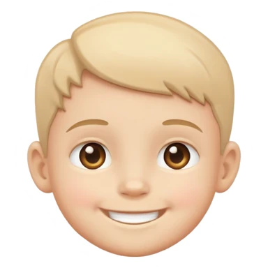 smiling child's head, simple and friendly sticker