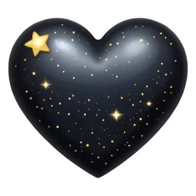 black heart with sparkles sticker