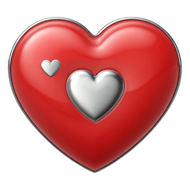 Chanel sport logo chrome glossy heart sticker