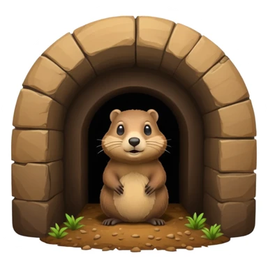groundhog burrow sticker