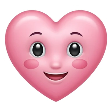 Licht roze hart zonder gezicht sticker