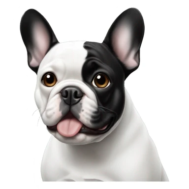 black and white french bulldog sticker