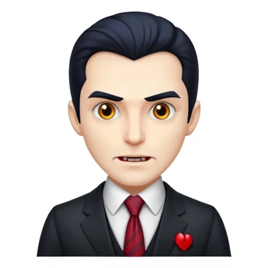 dracula, fang, with tie, business sticker