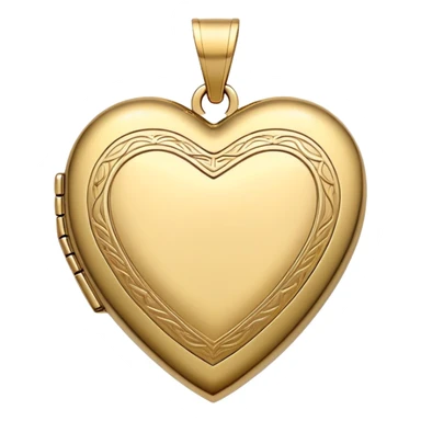 Heart shaped golden locket sticker