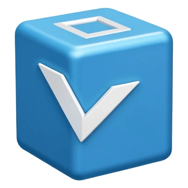 Roblox verified symbol ✔️ symbol blue colour box shape sticker