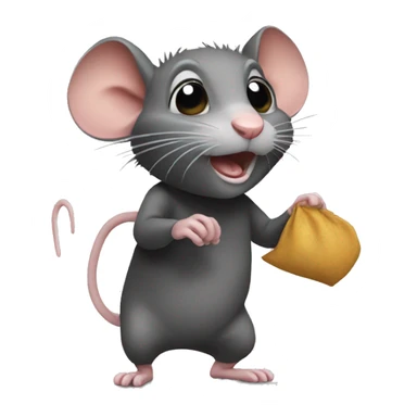 Rat stealing sticker