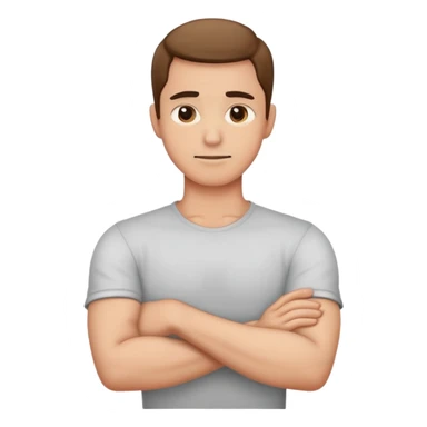 arms crossed holding neck man sticker