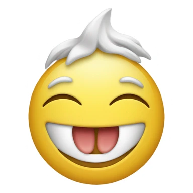 Basic yellow emoji smiling with eye twitching sticker