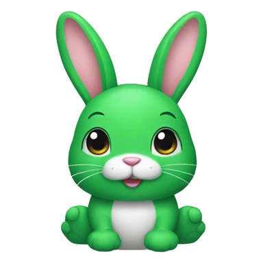 green bunny sticker