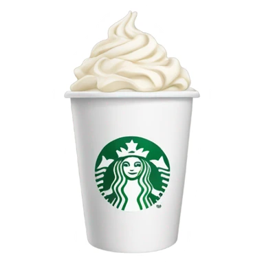 white starbcks with cream sticker