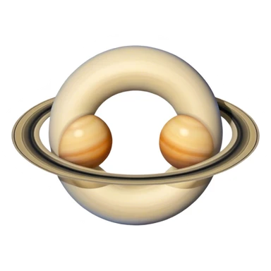 A celestial body that looks like a pair of human butt cheeks and has a Saturn ring around it  sticker