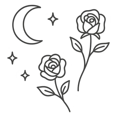 Remove the background and any text from this goth banner, keep it cute, expressive, minimal, in the style of imagen-4-fast-KaUtLiSA10F, with a transparent background. sticker