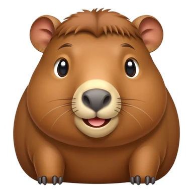 crea un emoji de capibara tierno sticker