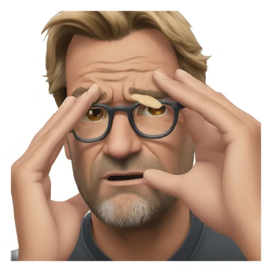 Jurgen Klopp facepalm emoji sticker