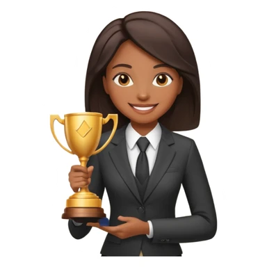 generate an emoji for this phrase, Start strong to earn trust and be noticed. End strong to be remembered. make it a black female sticker