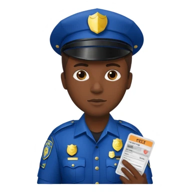 POLICÍA CON MULTA EN LA MANO sticker