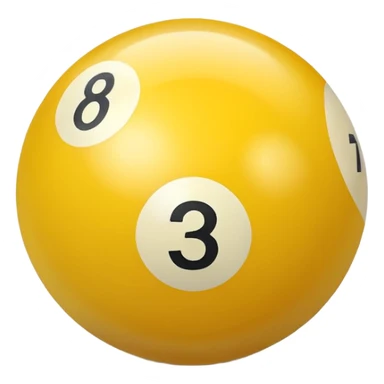 3 numbered billiard ball  sticker