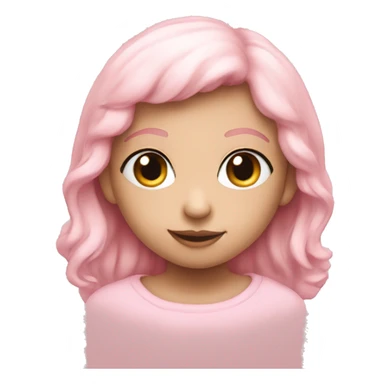 light baby pink heart sticker