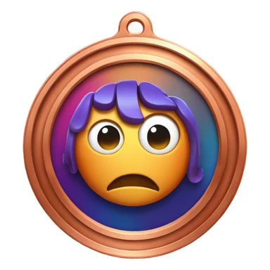 Copper 4th place medal with discord emoji style sticker