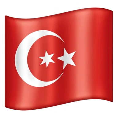 Turkish flag in light blue sticker