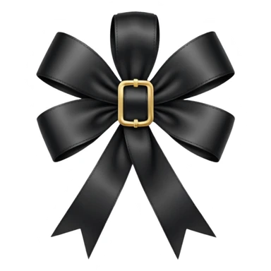 Ruban noir croisé avec 1 boucle comme celui de Crans Montana sticker