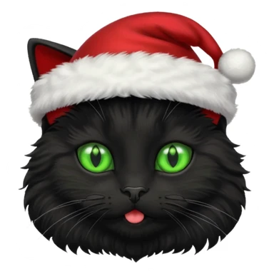 Black fluffy cat goes on holiday sticker