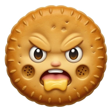 cute biscuit no cream angry sticker