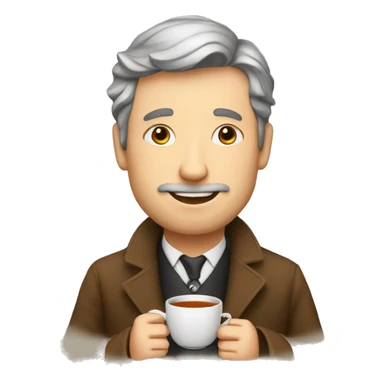 Englishman with cup of tea sticker