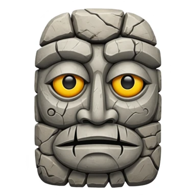 stone face totem sticker