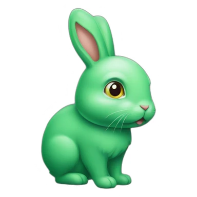 green bunny  sticker