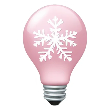 Light Pink Christmas bulb with silver snowflakes  sticker
