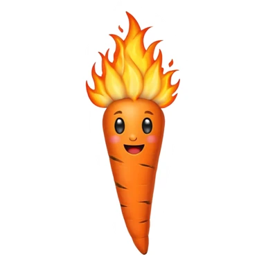 Flaming carrot sticker